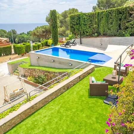 Villa Santa Cristina Lux, Ideal Familias, Frente Al Mar - Cala Treumal Blanes Exterior photo