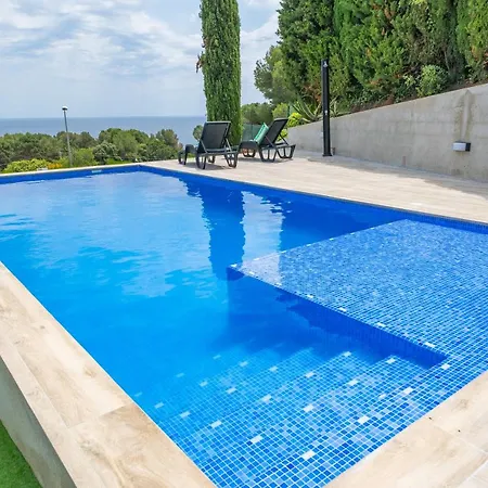 Villa Santa Cristina Lux, Ideal Familias, Frente Al Mar - Cala Treumal Blanes Exterior photo
